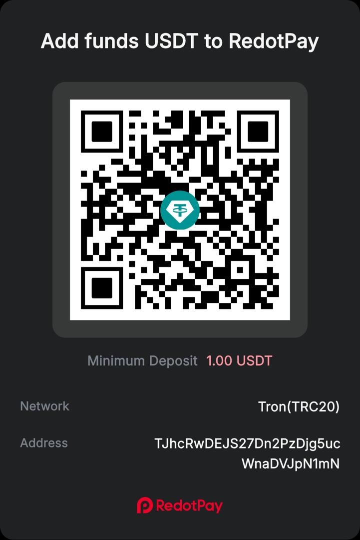 USDT TRON TRC20 payment QR code